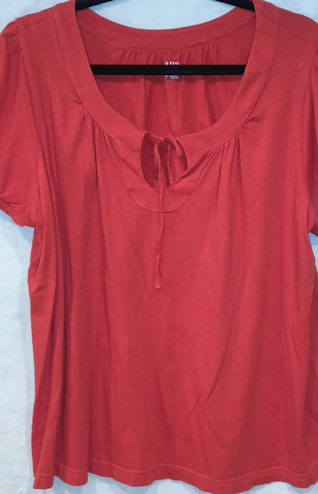 A.N.A Red Blouse 1X